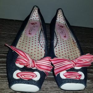 Denim ballet flats